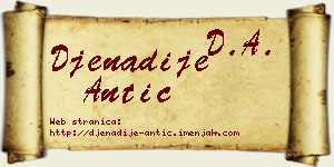 Đenadije Antić vizit kartica
